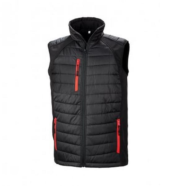 Result Sort kompas polstret softshell-gilet til mænd