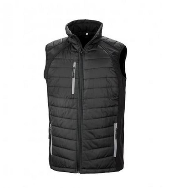 Result Sort kompas polstret softshell-gilet til mænd