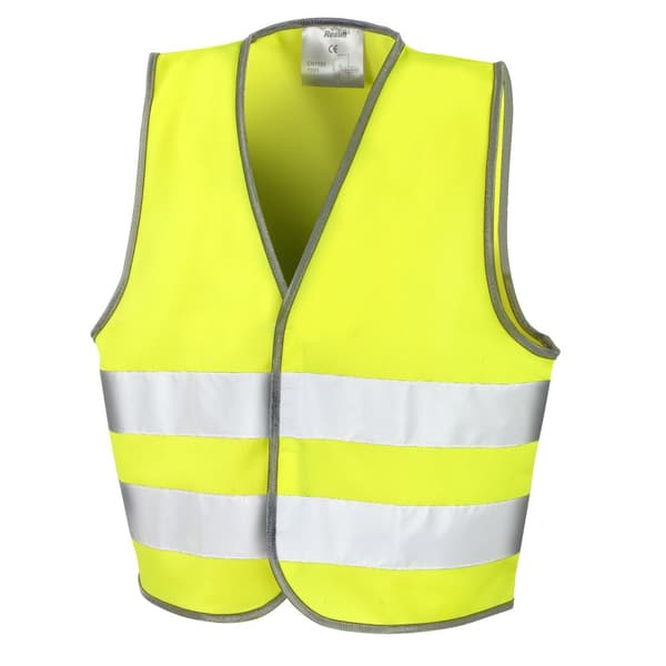 Result Core Kids Unisex Hi-Vis Safety Vest (Pack of 2) Fluorescent Yellow 4-6