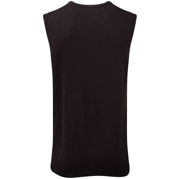 Russell Collection Mens V-Neck Sleevless Knitted Pullover Top / Jumper