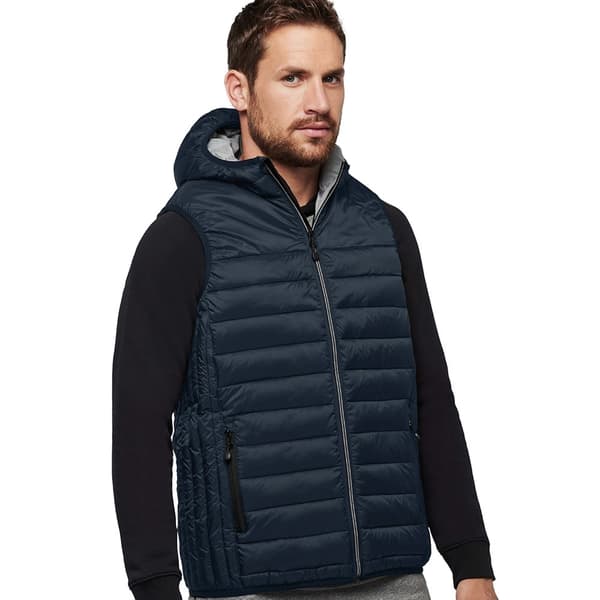 Proact Hætteklædte polstrede bodywarmer til mænd