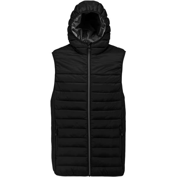 Proact Hætteklædte polstrede bodywarmer til mænd Black M