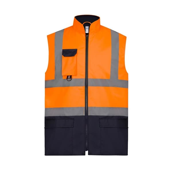 Yoko Adults Unisex Two Tone Bodywarmer Orange/Navy S