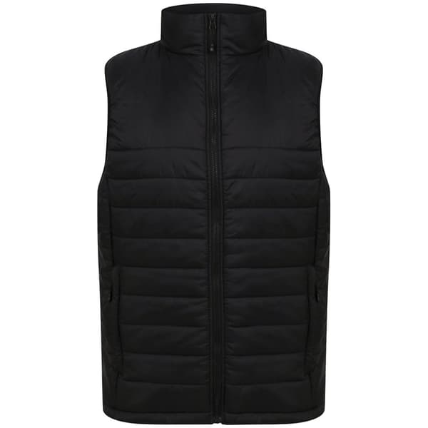 Henbury Unisex Vuxna vadderad Gilet Black S