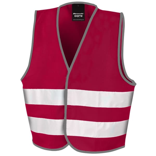 Result Childrens/Kids Enhanced Hi-Vis Vest Burgundy L