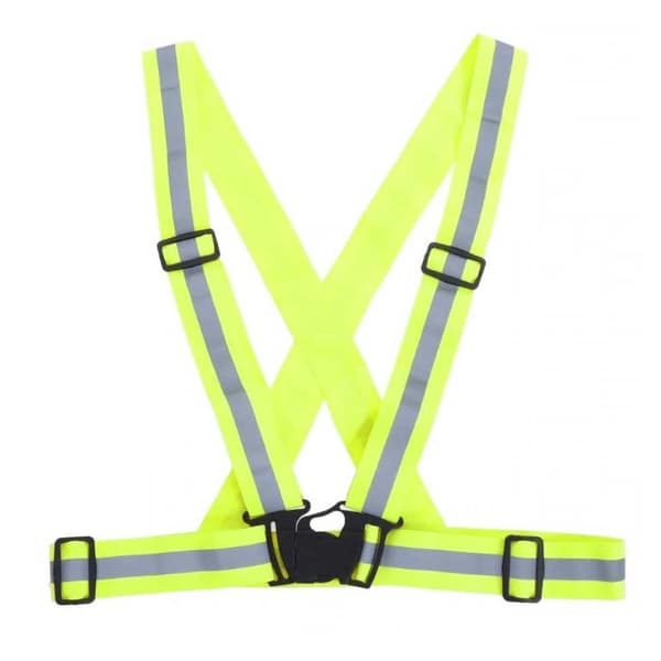 2-pack neon grønn refleks vestrefleks sele for å løpe sykling