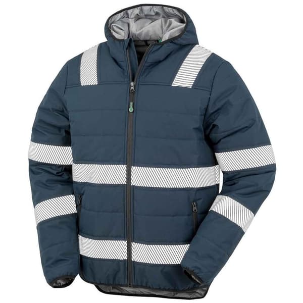 Result Genuine Recycled Unisex Adult Ripstop Safety Jacket Navy S