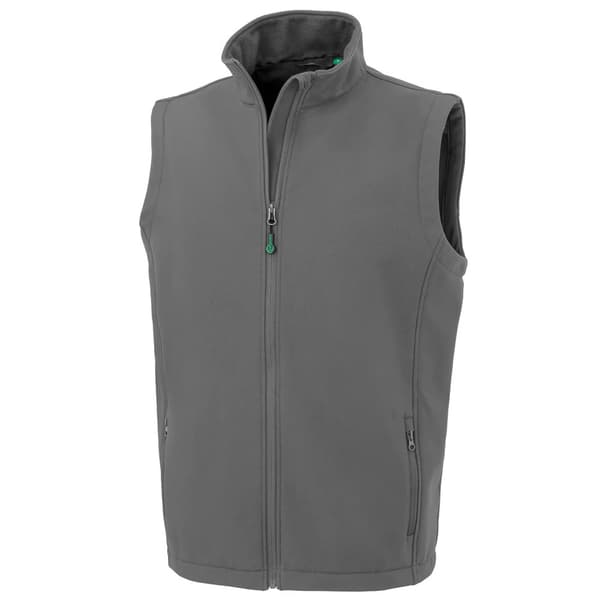 Result Genuine Recycled Softshell Softshell Body Warmer för män som kan skrivas ut Workguard Grey XXL