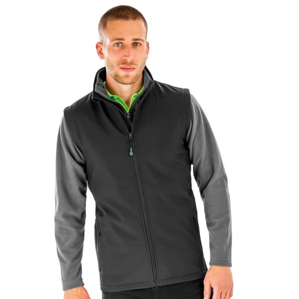 Result Genuine Recycled Softshell Softshell Body Warmer för män som kan skrivas ut
