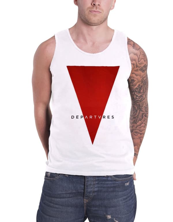 Departures Vest Top Axwell and Sebastion Ingrosso Triangle Logo Official Mens White XL