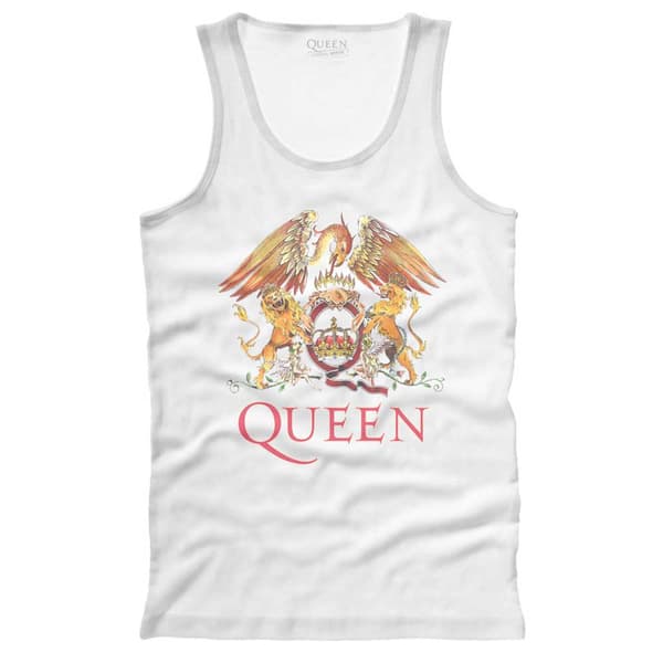 Queen Classic Crest Band Logo Vest White XS