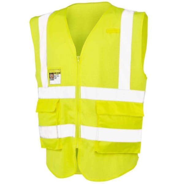 SAFE-GUARD by Result Unisex Executive Mesh sikkerhedsvest i mesh til voksne Fluorescent Yellow XXL