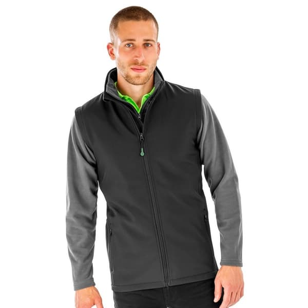 Result Genuine Recycled Softshell Softshell Body Warmer för män som kan skrivas ut