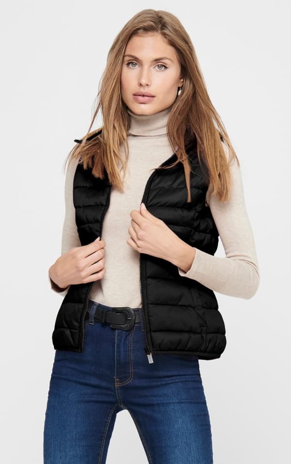 Only - onlNewtahoe Hood Waistcoat Svart XL