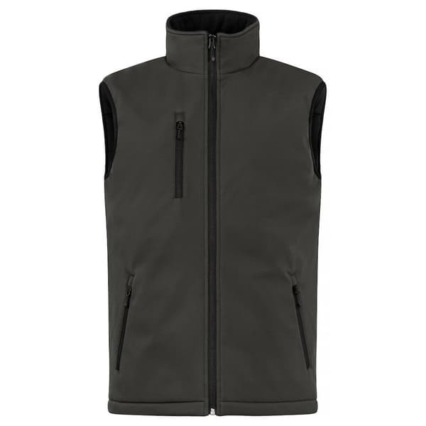 Clique Mens Softshell Padded Gilet Dark Grey S