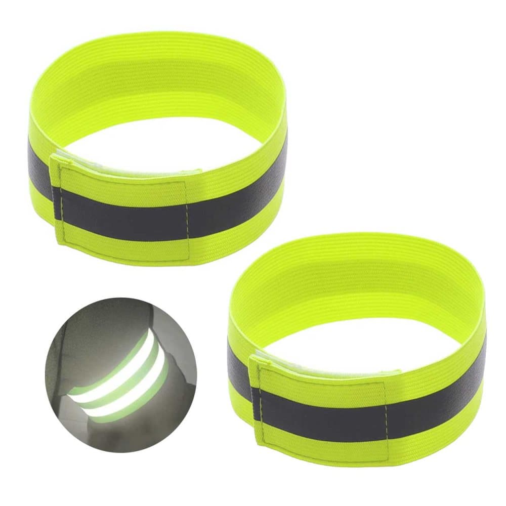 2-Pack Reflexarmband Reflexer Kardborre Neon Gul