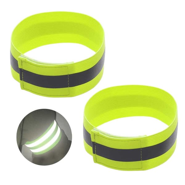 2-pack refleks armbåndreflekser borrelås neon gul