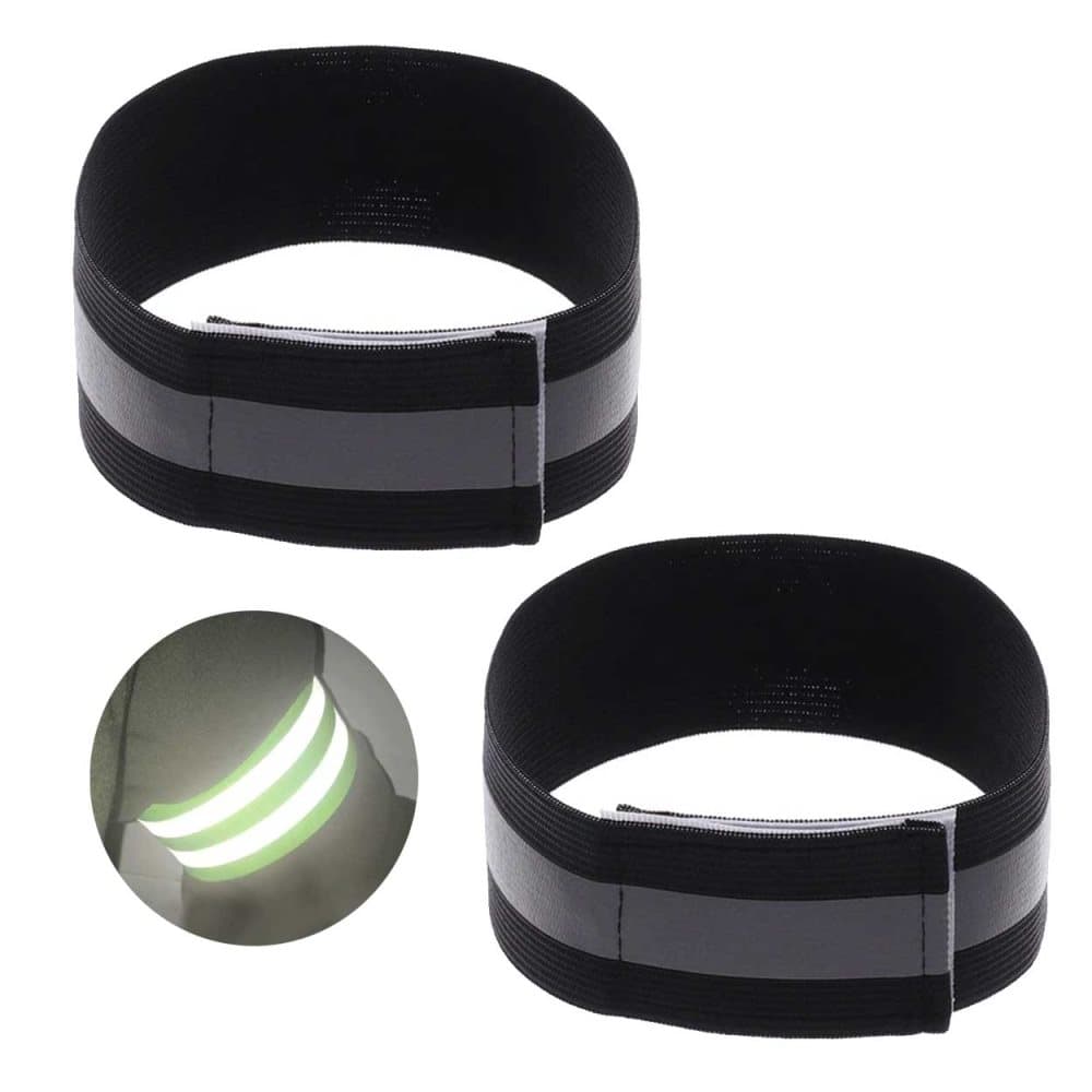 2-Pack Reflexarmband Reflexer Kardborre Svart