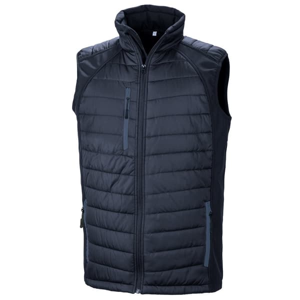 Result Genuine Recycled Unisex Adult Compass Softshell Padded Gilet för vuxna