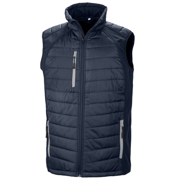 Result Genuine Recycled Unisex Adult Compass Softshell Padded Gilet för vuxna