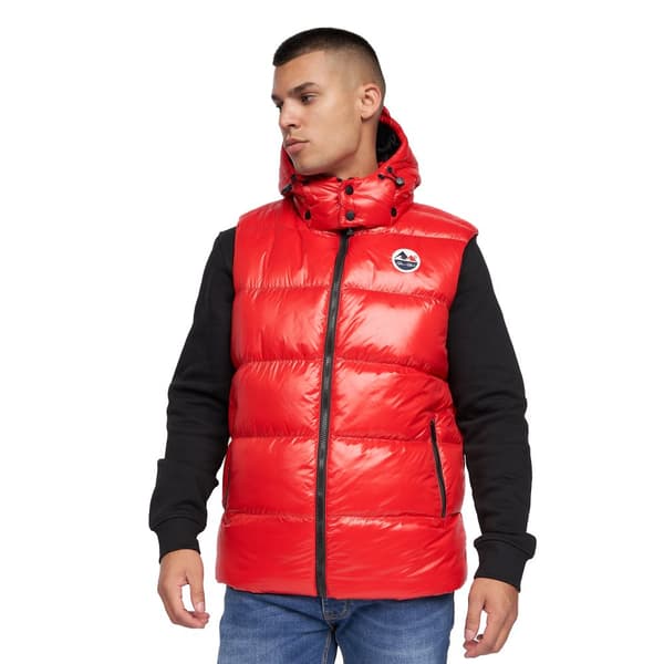 Born Rich Henrico Hooded Gilet för män Red L