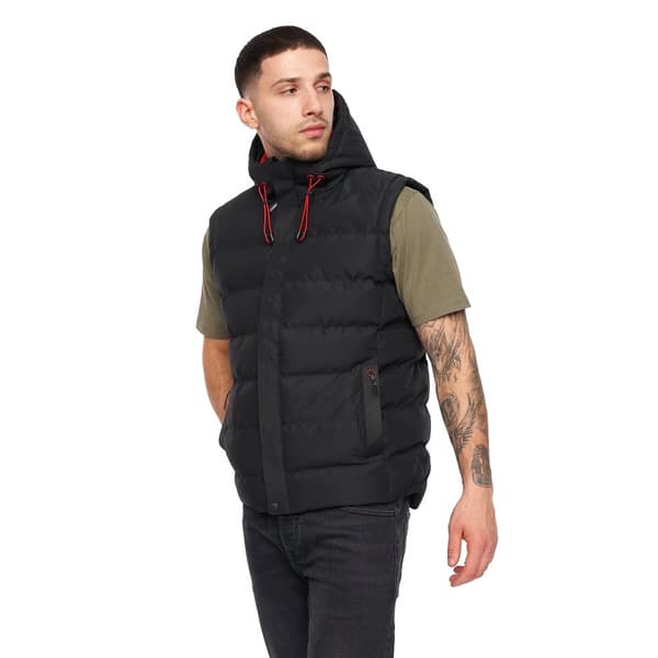 Crosshatch Mens Kampleys Embossed Gilet Black S