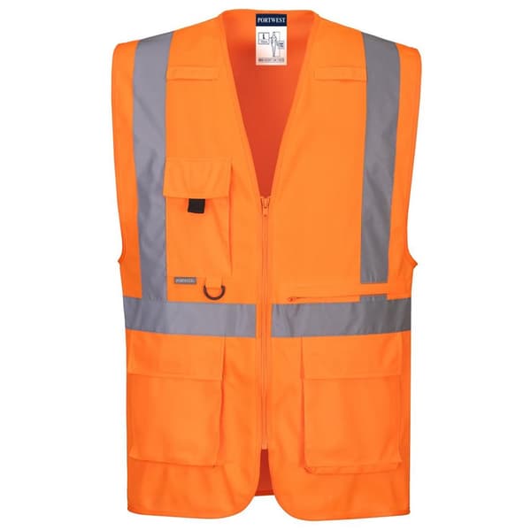 Portwest Executive Pocket Hi-Vis väst för män Orange S