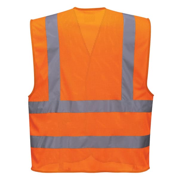 Portwest Mens Band & Brace Mesh Safety Hi-Vis Vest