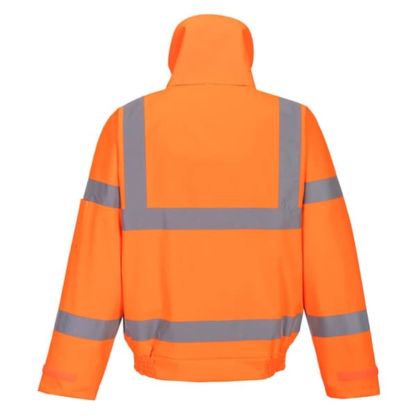 Portwest Mens Rain Hi-Vis Safety Bomber Jacket
