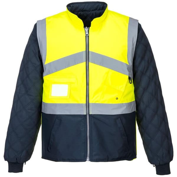 Portwest Mens 2 In 1 Hi-Vis Jacket Yellow/Navy 4XL