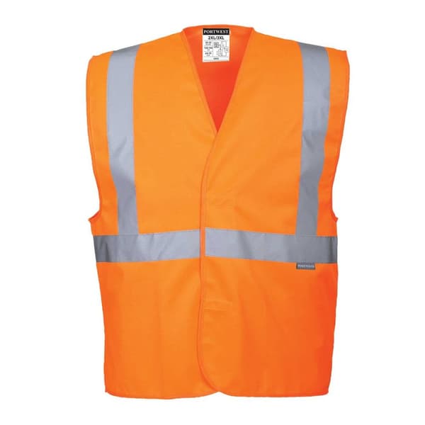 Portwest Sikkerhedsvest med bånd og seler til mænd Orange L-XL