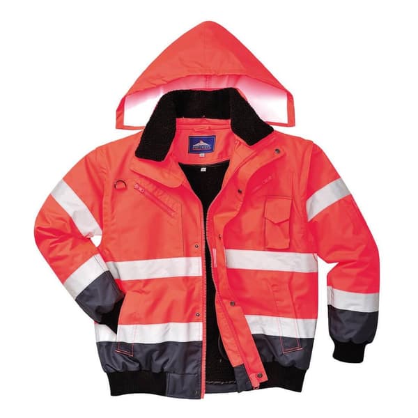 Portwest 3 i 1 Hi-Vis bomberjakke til mænd