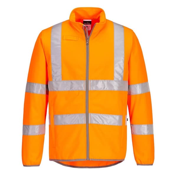 Portwest Mens Eco Friendly Hi-Vis Safety Soft Shell Jacket Orange S