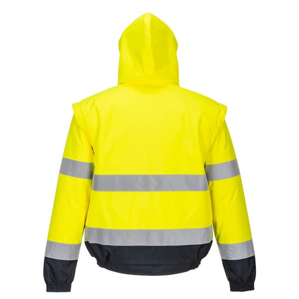 Portwest 2 i 1 Hi-Vis bomberjakke til mænd