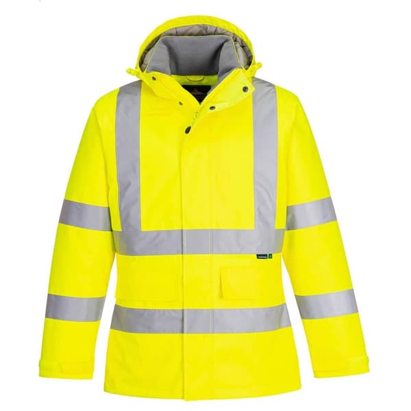 Portwest Miljøvenlig Hi-Vis vinterjakke til mænd Yellow XL