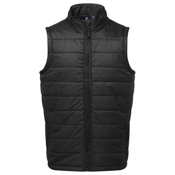 Premier Recyclight-polstrad västkavajer för män Black 3XL