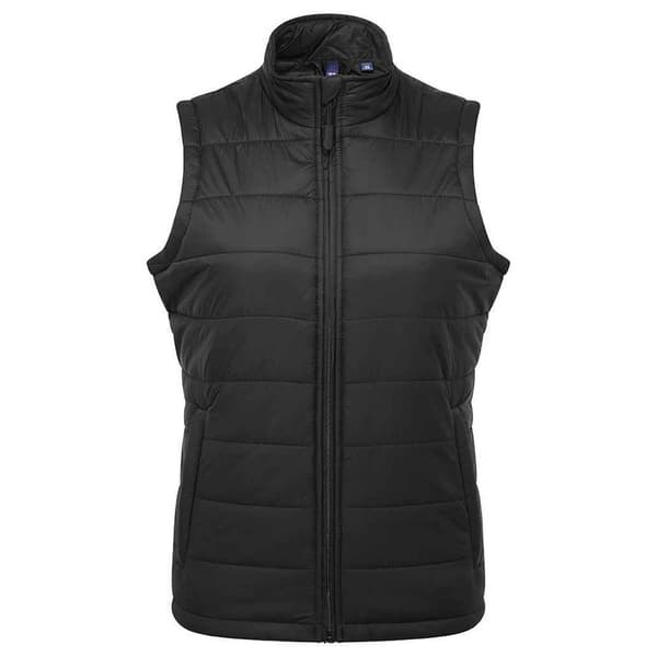 Premier Womens/Ladies Recyclight Padded Gilet Black L