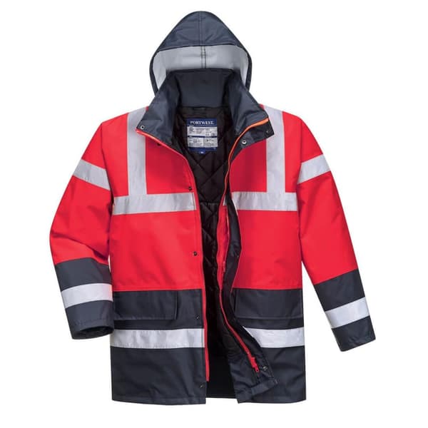 Portwest Kontrastfärgad Hi-Vis vintertrafikjacka för män