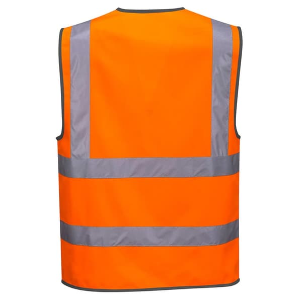 Portwest Mens Band & Brace Zip Front Safety Hi-Vis Vest