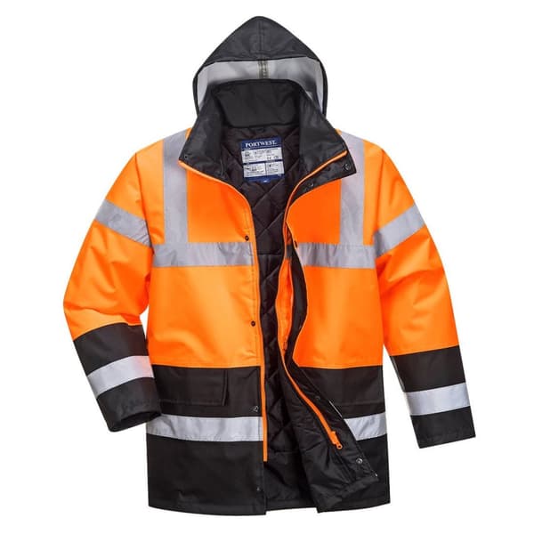 Portwest Mens Contrast Hi-Vis Safety Traffic Jacket