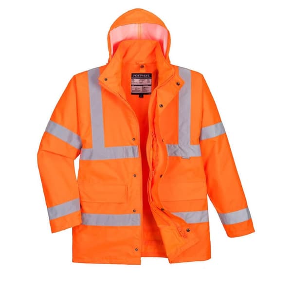 Portwest Mens Hi-Vis 4 i 1 Safety Traffic Jacket