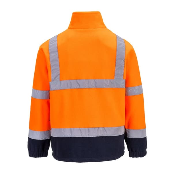 Portwest Mens Contrast Fleece Hi-Vis Safety Coat
