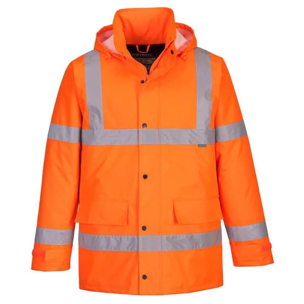 Portwest Mens Hi-Vis Safety Traffic Jacket