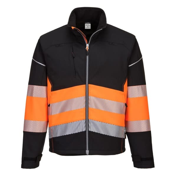 Portwest PW3 Hi-Vis 3 lager klass 1 Soft Shell Jacket för herrar