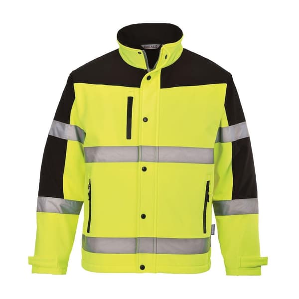 Portwest Kontrastfärgad Softshell Hi-Vis-rock för herrar