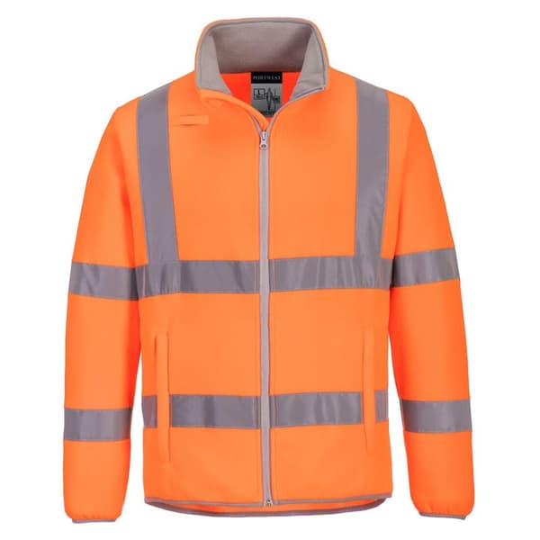 Portwest Miljøvenlig Hi-Vis sikkerhedsfleecejakke til mænd Orange 4XL
