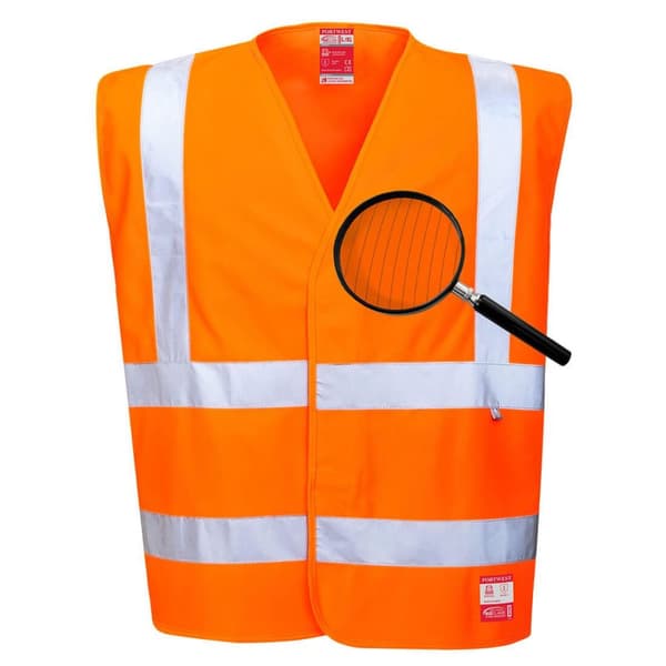 Portwest Flamresistent antistatisk säkerhetsväst för män Orange L-XL