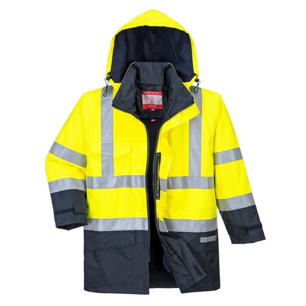 Portwest Herre Hi-Vis Bizflame Rain Multi-Norm jakke til mænd