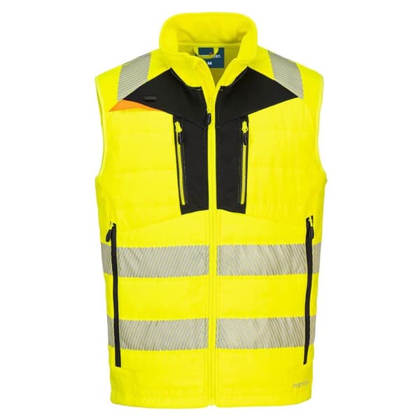 Portwest Softshell Hi-Vis Body Warmer för män Yellow/Black XXL
