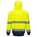 Miniatyrbilde 2 av 2: Portwest Mens Contrast Hi-Vis Full Zip Hoodie
